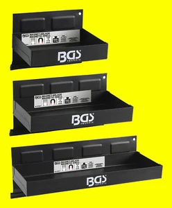 BGS 67150 Magnetyczne półki Zestaw 3-częściowy magnetyczny wózek narzędziowy 150 210 310mm - Zdjęcie 1 z 4