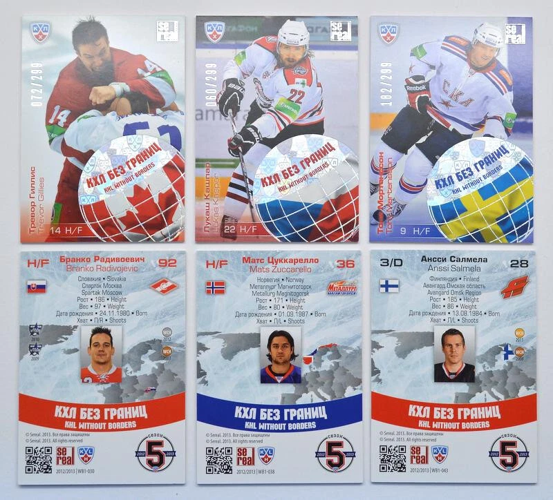2012-13 Sereal KHL Without Borders Pick a Player Card (#/299) - Image 1 of 1