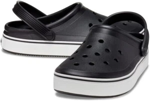 Zuecos CROCS Unisex Fuera de la Cancha Sin Cordones Informales Blanco y Negro Sandalia Elige Talla** - Imagen 1 de 11