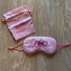 Hello Kitty puffy adjustable pink eye mask NEW Kuromi Cinnamoroll Melody - Picture 1 of 3