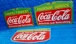 3 Porcelain Enamel Sign, More Details In Description - Picture 1 of 5