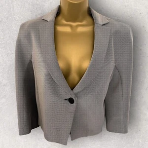 Emporio Armani Womens Grey Box Jacket, Business, Office IT 44 US 8 UK 12 - Imagen 1 de 6