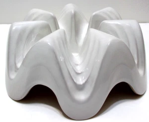 Vintage Frankoma Pottery Baker Casserole Soup Tureen Warmer Stand Base WA1 White - Picture 1 of 9