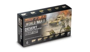 70208 WW2 Desert British & German Armour and Infantry Vallejo Flames War Paint - Picture 1 of 1