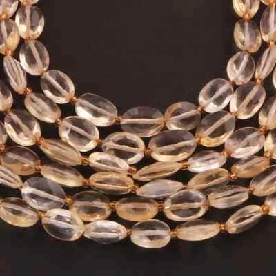 1 Strand Citrine Faceted Oval Shape Briolettes - Oval Shape Briolette 7mm-12mm 8 - Image 1 of 4