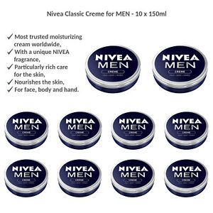 Nivea Creme MEN Moistourizing Multipurpose Cream for All Skin Types 150ml x 10
