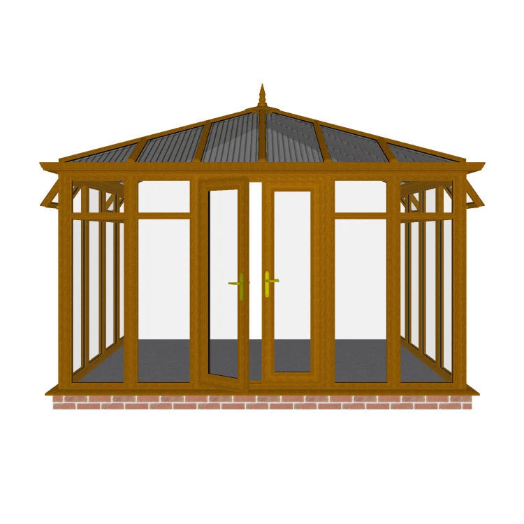 4.0m x 4.0m EDWARDIAN FULL HEIGHT GLASS LIGHT OAK - Image 1 of 1