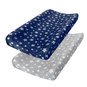 Baby Changing Table Pad Covers Ultra Soft Changing Pad Cover Breathable 2 Pack - Picture 1 of 6