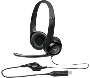 Logitech H390 Wired Headset with Noice Cancelling Microphone USB in-line control - Picture 1 of 12