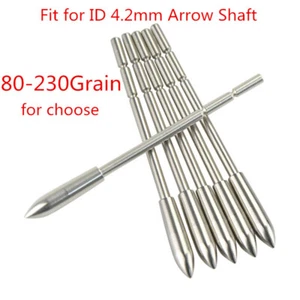 12pcs Archery Arrowheads Points Tips 80-230gr Arrowheads ID4.2mm Target Practice - Picture 1 of 12