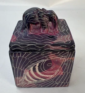 Elephant and Fish trinket box made in Kenya - Picture 1 of 9