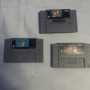 3 Nintendo Games NES Bundle Super Mario World, Aladdin, Barts Nightmare - Picture 1 of 9