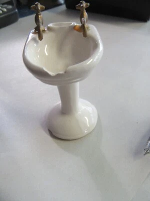 CORTRIGHT SHACKMAN Miniature Porcelain Sink Dollhouse  1:12 Scale* - Image 1 of 4