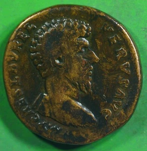 Roman Imperial ae Sestertius Coin of Lucius Verus with Marcus Aurelius @829 - Picture 1 of 3