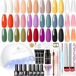 Kit Semipermanente Unghie Con Lampada, 15 Colori Smalto Gel Unghie UV E 3 Colori - Foto 1 di 12