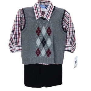 Good Lad Boys Conjunto 18 M Arglyes Suéter Chaleco Pantalón Niño Pequeño Multicolor 3 Piezas - Imagen 1 de 7