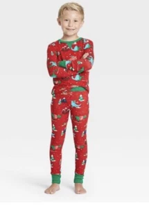 Holiday Dino Family Pajama Set Wondershop Kids Size 4 Target - Picture 1 of 3