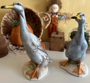 Paar alte blaue Enten aus Porzellan aus Italien # 253 & 254/900 - Bild 1 von 22