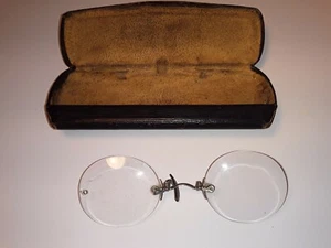 Sehr alte optische Brille Clip On mit original Etui  - Bild 1 von 11