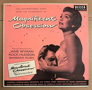 MAGNIFICENT OBSESSION (SOUNDTRACK) - VINYL LP BLACK DECCA DL8078 - VG+ - A12 - Picture 1 of 2