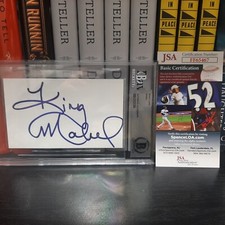 VINTAGE WWE KING MABEL SIGNED INDEX CARD AUTO AUTOGRAPH BAS JSA Viscera