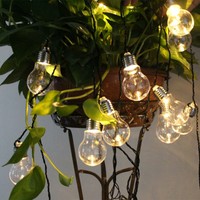 Waterproof 20 LED String Lights Outdoor Solar Powered Bulbs Garden Winter SP