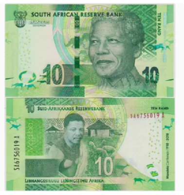 South Africa Commemorative 10 Rand 2018 P 143 First SA Prefix NEW UNC Banknote - Image 1 of 2