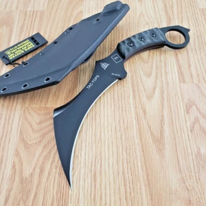 TOPS Tac Fixed Knife 7.13" 1095HC Steel Karambit Full Tang Blade Micarta Handle - Picture 1 of 11