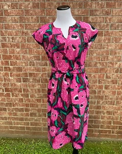 Talbots Hot Pink Purple Floral Shift Dress size S - Picture 1 of 7