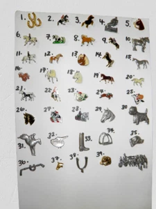 Equestrian Pin Badges - Horse Pin Badges - Dog Pin Badges * 40 Various Designs * - Picture 1 of 52