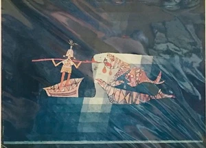 Expressionism Art Reproduction Paul Klee "The Seafarer" Comic Battle Scene - Picture 1 of 2
