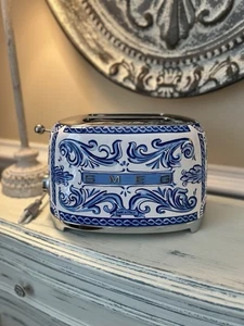 SMEG Dolce & Gabbana 2-Slice Toaster Blue Mediterraneo NWOB OB READ - Picture 1 of 20