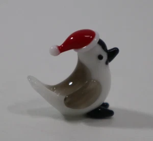 U1 1x Chickadee bird MERRY CHRISTMAS Glass figurine miniature Ganz - Picture 1 of 11