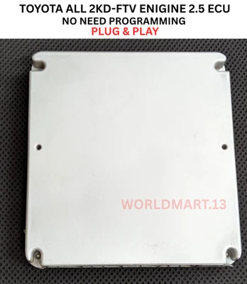 TOYOTA HILUX  2KD-FTV 2.5 Engine ECU PLUG & PLAY 89661 - Image 1 of 4