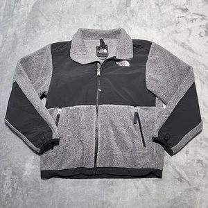 The North Face Jacket Boys Medium Gray/Black Fleece Sherpa Long Sleeve Full Zip - Picture 1 of 12
