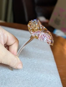 Vtg 5 In Long Handblown Art Glass Flower And Stem - Picture 1 of 14