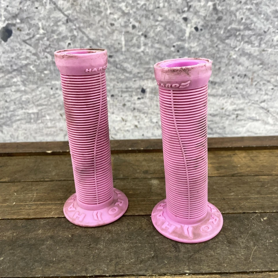 Empuñaduras de manillar de bicicleta BMX Haro rosa Freestyle Master reedición Foto 1 de 4