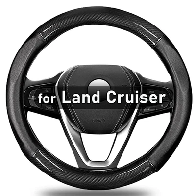 Black Carbon Fiber Steering Wheel Cover For Toyota Land Cruiser J60 1980 - 1990 - Image 1 of 4