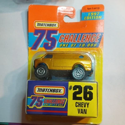 1997 Matchbox 75 Challenge Gold #26 Chevy Van 1:64 - Image 1 of 4