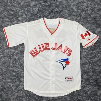 Majestic Troy Tulowitzki 多伦多蓝鸟队球衣男式 40 码美国职棒大联盟白色家居 — 第 1/4 张图片