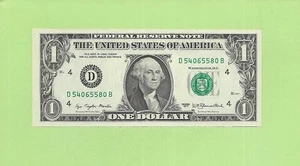 1977 ..UNCIRC $1  D 5406 5580 B  .... 1977  $1  D-B     NICE NOTE       FRN - Picture 1 of 2
