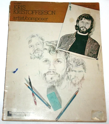 Libro de canciones de artista/compositor de Kris Kristofferson 1972 fotos raras 22 canciones Foto 1 de 4