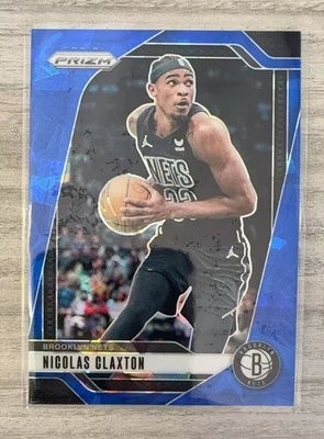 2024-25 Panini Prizm Blue Cracked Ice #38 Nicolas Claxton /125 Nets - Image 1 of 2