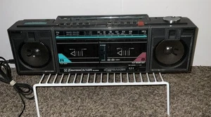 Vintage Emerson CTR 929 AM FM Stereo Radio Dual Cassette Player Boombox, *WORKS* - Picture 1 of 11