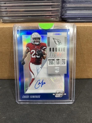 2018 Panini Contenders Optic - Rookie Ticket Autographs Chase Edmonds #162 - Image 1 of 2