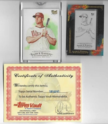 DUAS PLACAS DE IMPRESSÃO 2009 TOPPS E EM BRANCO josh whitesell JUDEU 1/1 um de um tipo - Imagem 1 de 2