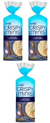 Quaker Crispy Minis Everything Large Brown Rice Cakes, 168g (3 Pack) - Image 1 of 4