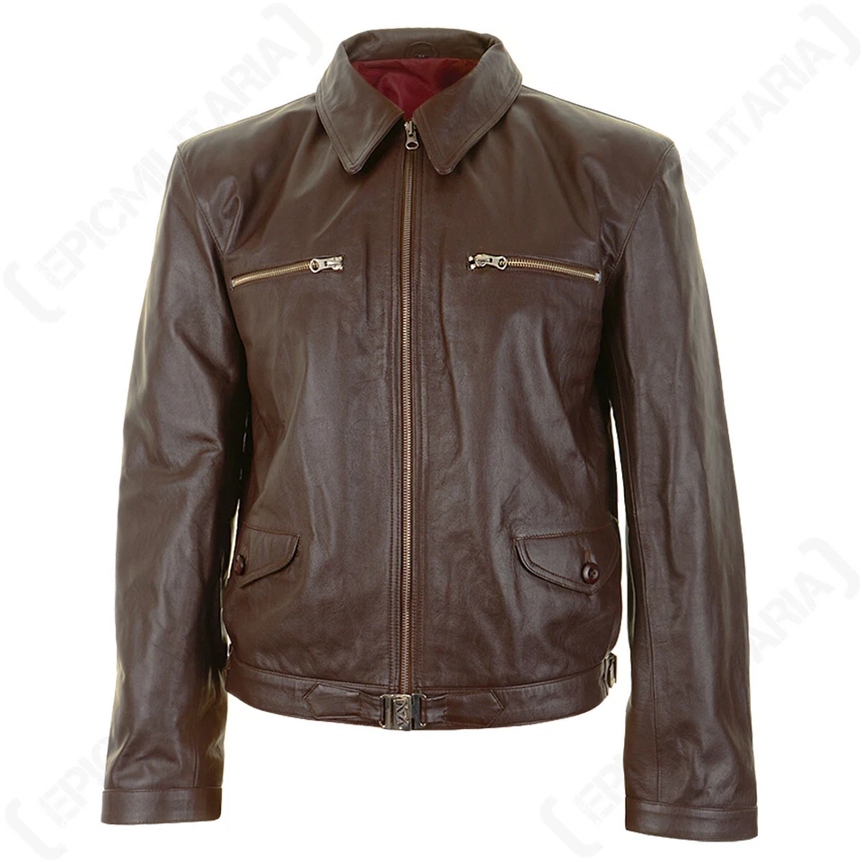 WW2 German Erich Hartmann Flying Military Jacket - Brown - New - All Sizes - Image 1 of 4