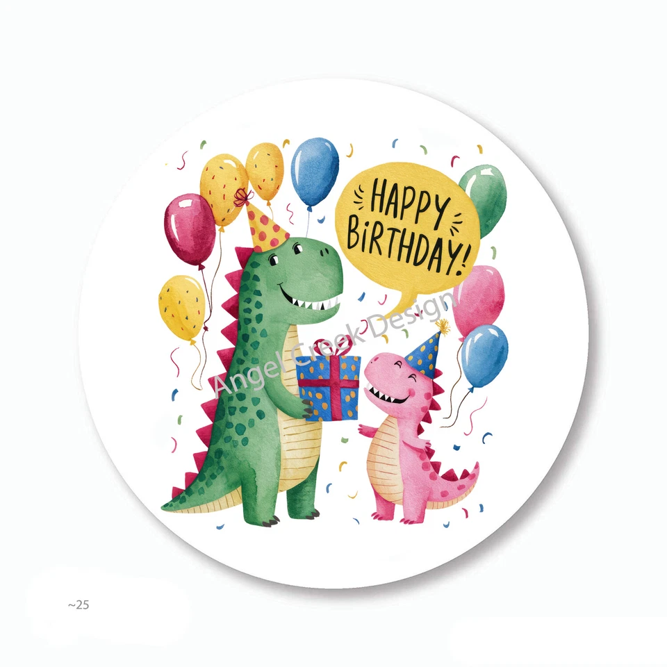 Feliz Cumpleaños Dinosaurio Fiesta Favores Sobre Sellos Dinosaurio Álbum de Recortes Pegatinas Foto 1 de 1