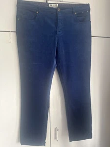 Womens Seasalt Trousers size 16 short fine cord blue short with stretch - Picture 1 of 19